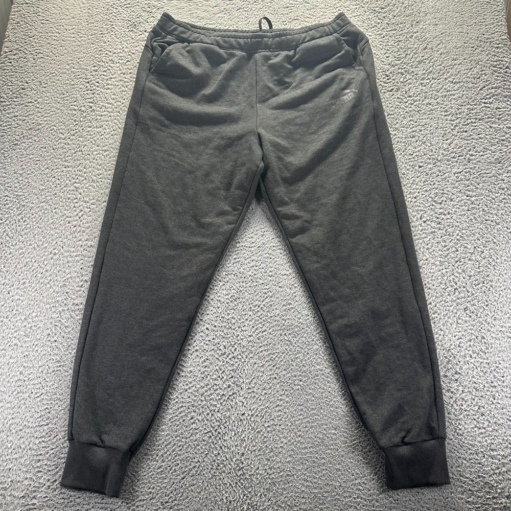 Puma Sweatpants Men's XXL Gray Knit Jogger Activewear Performance Basketball